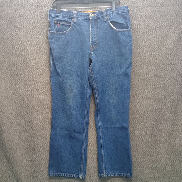 Jesse James 5 Pocket Mid Weight Workwear Cotton Jeans Blue - Picture 1 of 10